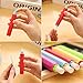 5pcs Chalk Holder Colored Plastic Blackboard Adjustable Chalk Clip with 5pcs White Chalks for Teachers Kids School Office Drawing Board