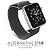 Apple Watch Band Series 1 Series 2, MoKo Milanese Loop Mesh Stainless Steel Bracelet Strap with Unique Magnet Lock for iWatch 42mm 2015 & 2016 All Models, No Buckle Needed, BLACK (Not Fit iWatch 38mm)