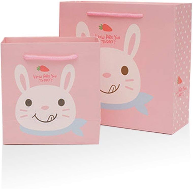 Cute Rabbit Bunny Designs Birthday Graduation Baby Shower Wedding Party Gift Bags Set of 20