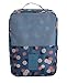 iSuperb® Shoe Bag Waterproof Travel Bag Shoe Toe Organizer Case Holder 3 Pairs of Shoes (Blue with Floral Pattern)