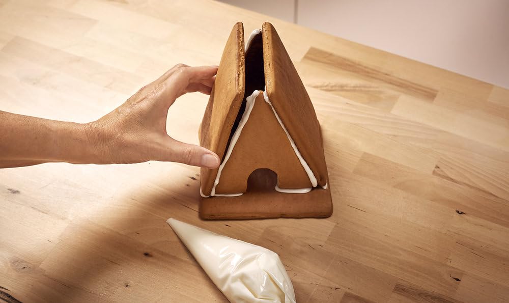 Dr. Oetker Knusper-Häuschen, Lebkuchenhaus und Dekorierset zum Basteln und Verzieren für die Weihnachtszeit - 1 x 403 g