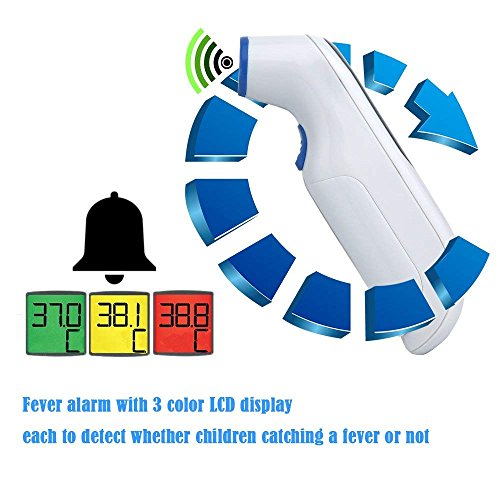 Hermano Infrared Baby Forehead Thermometer Digital Medical Infrared Fever Thermometer for Baby,Kids and Adults with Fever Indicator FDA and CE Approved