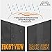 Porch Shield Fire Pit Cover - Waterproof 600D Heavy Duty Fade Resistant Square Patio Fire Pit Table Cover Black - 40 x 40 inch