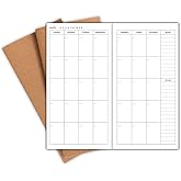 Nokingo 3-Pack Travelers Notebook Calendar, Travelers Notebook Inserts, Undated Traveler Notebooks Monthly, 4.25"x8.25" Trave