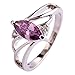 Psiroy Women's 925 Sterling Silver 1cttw Amethyst Filled Ring