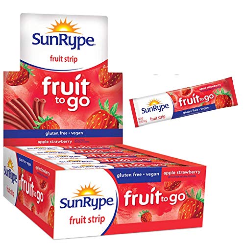 SunRype Fruit Snacks Apple Strawberry Fruit to Go Strips, Fruit Snacks