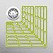 Joseph Joseph SinkSaver Adjustable Sink Protector Mat Two Grid Sections Fits Different Drain Positions Non-Slip, Green