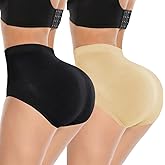 FLORATA Women Butt Lifter Panties Padded Shapewear Hip Enhancer Underwear Pads Shorts with Removable Pads