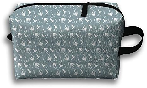 Fishing Lure Toiletry Bag Travel Cosmetic Pouch Bag Hanging Hook Zipper Pouch