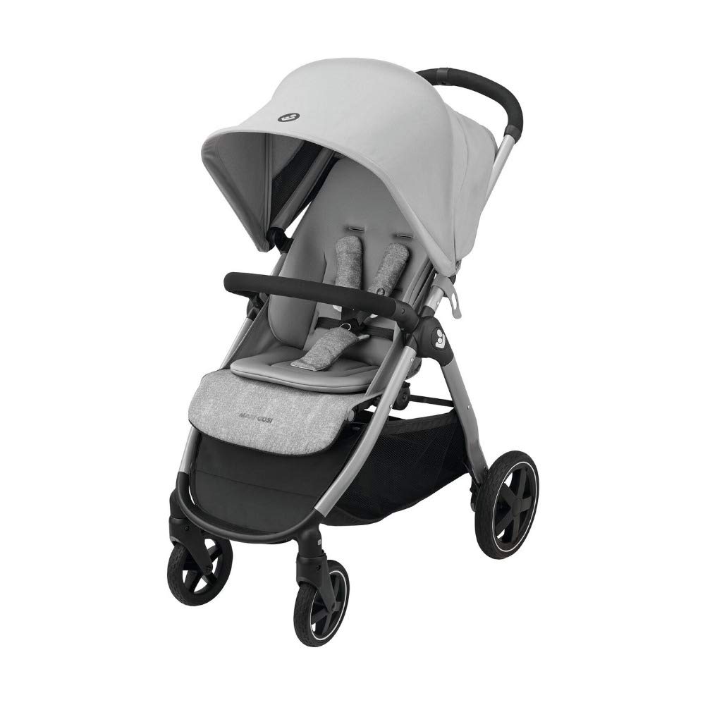 Maxi-Cosi Gia, kompakter Sportwagen mit bequemem Sitz, nutzbar ab der Geburt bis ca. 4 Jahre (max. 22 kg), faltbarer All-Terrain-Buggy inkl. Regenverdeck & großem Einkaufskorb, Nomad Grey (grau)