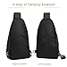 MOSISO Sling Backpack with USB Charging Port, Polyester Travel Daypack Durable Chest Shoulder Unbalance Gym Fanny Crossbody Sack Satchel Outdoor Hiking Bag for Men Women Girls Boys, Black