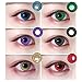 Cosplay Eyes Multi-Color Contact Lenses Cosplay Eyes Cute Colored Charm and Attractive Blends Cosmetic Makeup Eye Shadow (Purple)