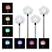 YIYAYIYAYO Multi-Color Solar Garden Lights Outdoor, 4-Pack Color Changing Decorative Stake Lights LED Solar Powered Flower Landscape Lighting for Yard Lawn Patio Walkway Backyard, Auto ON/Off