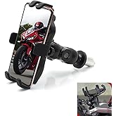 evomosa Motorcycle Mobile Phone Mount Mobile Phone Holder Adjustable Size Fit on All Motorcycles with Holes Fixing Device