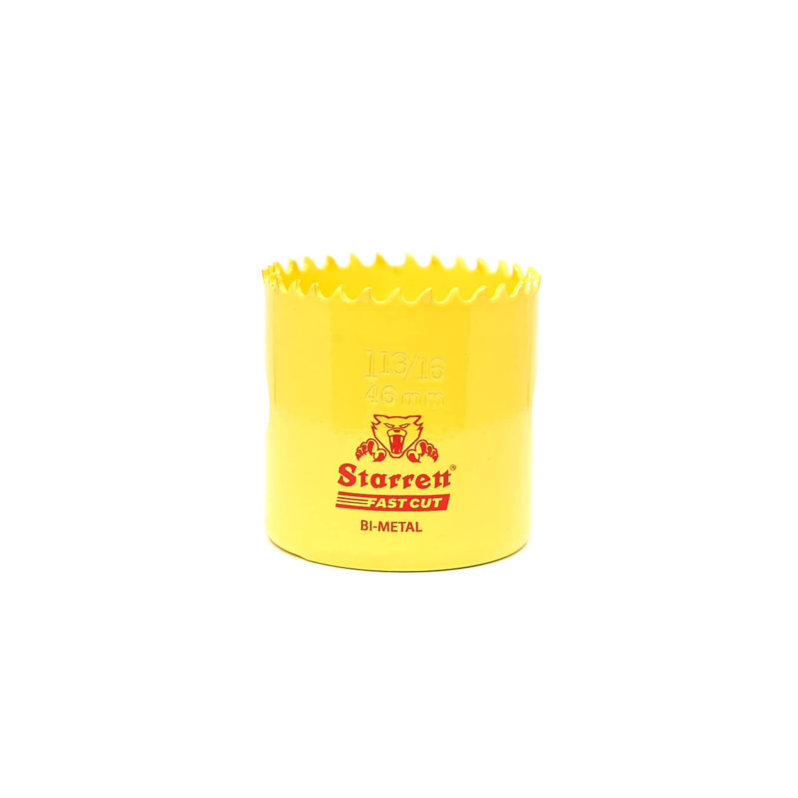 Starrett HSS Bi-Metal Fast Cut Hole Saw - 46mm - For Metal, Wood, Plastics