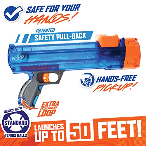 Nerf Dog Compact Tennis Ball Blaster Gift Set, Great for Fetch, Hands