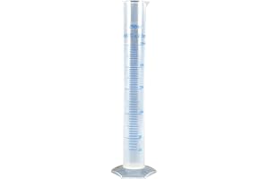 Graduated Cylinder 250ml Plastic Graduated Cylinder with Stable Base, Professional Universal Eco-Friendly Measuring Cylinder 