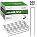 Amagabeli 6 Inch Garden Stakes Galvanized Landscape Staples 500 Pack Heavy Duty Sod Pins Fence Stakes for Anchoring Weed Barrier Fabric Ground Cover Landscaping Tubing Garden Staples