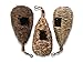 Lantern Hill Set of 3 Hand Woven Teardrop Shaped Small Hanging Birdhouses