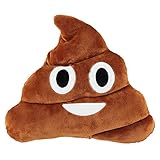 PrimeCuts Premium Quality 35cm BIG Smiling Poop Emoji Pillow - Soft Smiley Emoticon Stuffed Plush Toy - Poop Face