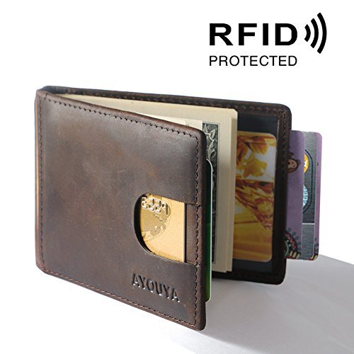 AYOUYA RFID Wallet with Money Clip Slim Bifold Front Pocket Wallet Minimalist Wallet for Men
