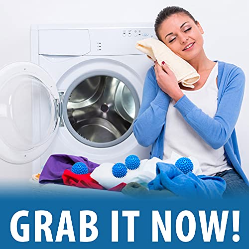 Set of 4 Reusable Dryer Ball to Replace Liquid Fabric Softener and Wool