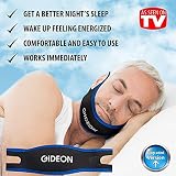 Gideon Adjustable Anti-Snoring Chin Strap - Instant Stop Snoring Solution - Simple, Fast and Natural Snore Relief [Upgraded]