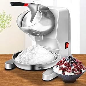 12,6 Inch Hoogte Elektrische Dubbele Messen Ijsbreker, Instelbare Dikte, Anti Splash Zilver 209 Lbs/Hr voor Thuis en…
