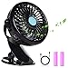 ELOKI Clip on USB Desk Fan, 4400mAh Rechargeable Battery Operated Table Fan Adjustable Speeds Mini Portable Desktop Fan,Best for Baby Stroller, Car, Gym, Office, Outdoor, Travel, Camping