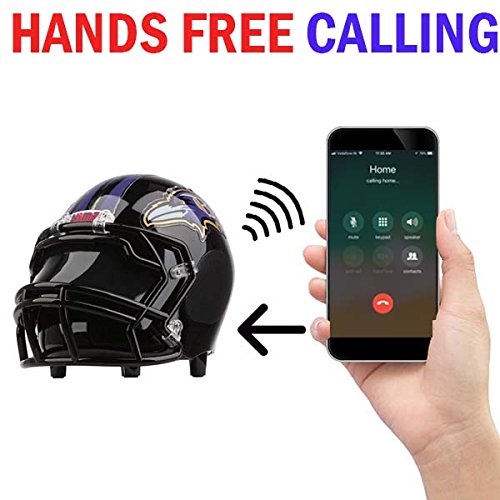 NIMA Portable Bluetooth Speaker, NFL Football Helmet Super Mini Wireless Stereo Speaker Built-in Mic, Hands-free Calling, LOUD HD Sound and Bass -Baltimore Ravens - Thumbnail 5