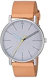 Skagen Men's 'Signatur' Quartz Stainless Steel and Leather Casual Watch, Color:Brown (Model: SKW6373)