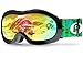 PP PICADOR Kids Ski Goggles with Excellent Impact Resistance Anti-Fog Lens 100% UV Protection for Boys & Girls (Black)