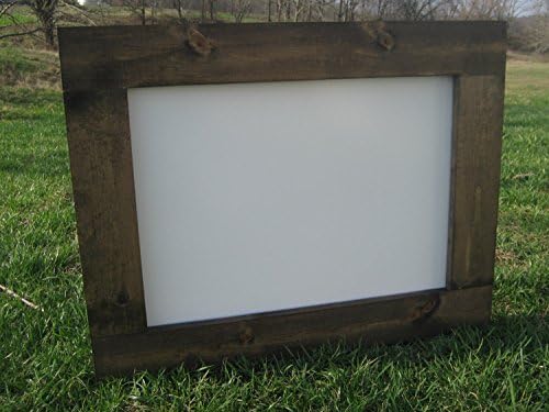 Rustic dry erase board dark walnut 16 x 20 inches white board farmhouse office home kids playroom wedding event organization