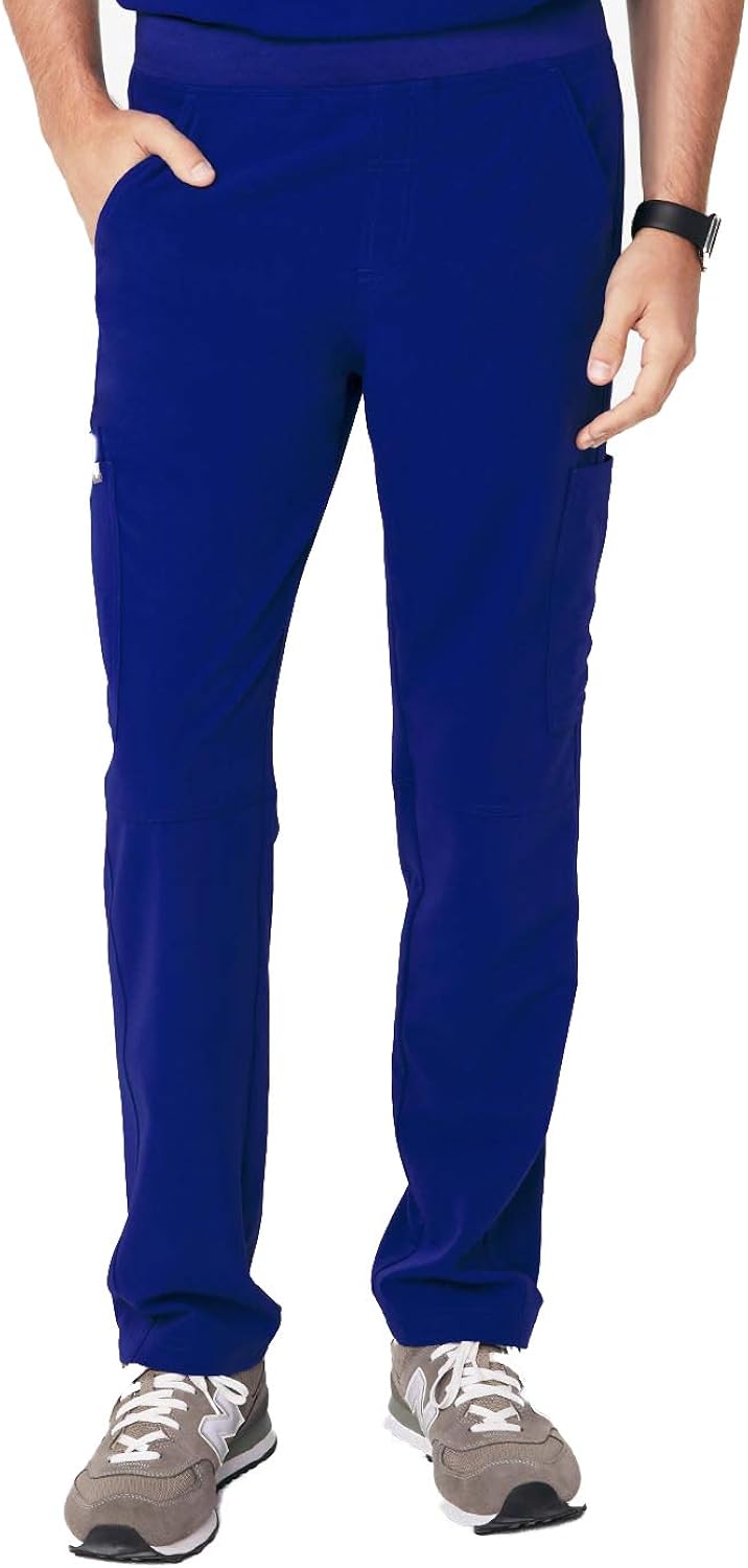 FIGS Axim Cargo Scrub Pants for Men Deep Royal Blue, S Clothing
