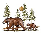 Northwoods Walking Bears Metal Wall Art