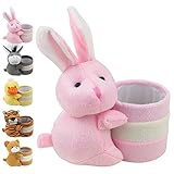 Eyeglass Holder Glasses Stand with Cute Plush Animal Character Design, Bunny, By OptiPlix