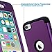 ULAK iPod Touch 7th Generation Case, iPod Touch 6 Case, Heavy Duty Shockproof High Impact Protective Case with Dual Layer Soft Silicone + Hard PC for Apple iPod Touch 7/6/5, Purple