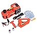 MOTORMAN TOOLS 12V DC 5.0T(11000 lbs) Electric Hydraulic Floor Jack & Inflator Pump & LED Light 3-in-1 Car Repair Tool Kit with Electric Impact Wrench