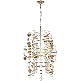 Alora Lighting Yukari 41" Chandelier | Polished Brass Finish | Sculptural Leaf-Inspired Design | Transitional Decorative Ceil