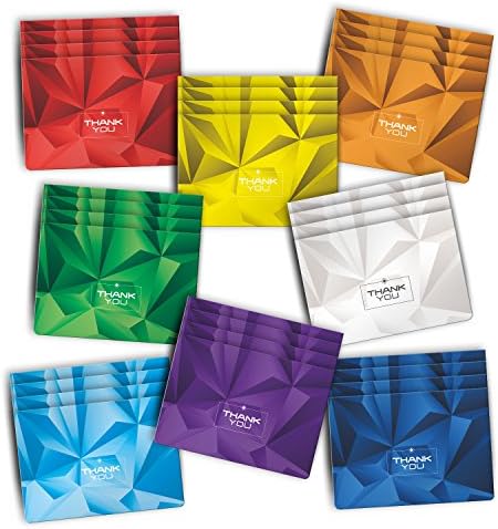 Mookee 32 Pcs Rainbow Thank You Cards with Envelopes Set, Note Blank Office Cards for Wedding Baby Shower Bridal Shower