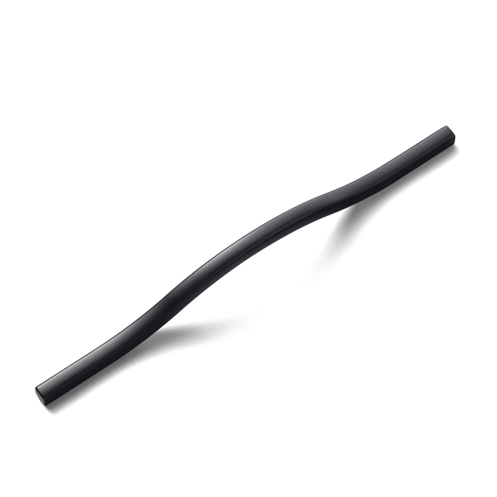 Photo 1 of Goo-Ki Modern Handle,Minimalist Cabinet Pull,Matt Black Drawer Handle Wardrobe Cabinet Door Handle, 6.3''/7.6'' Double Hole Centers,6 Packed