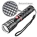 CVLIFE LED Flashlight Waterproof Adjustable Outdoor Flashlight with Charger and Battery