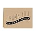 Brown Kraft Thank You Note Cards / 36 Thanks Greeting Cards Set With Brown Kraft Envelopes / 6 Bold Appreciation Designs / 3 1/2