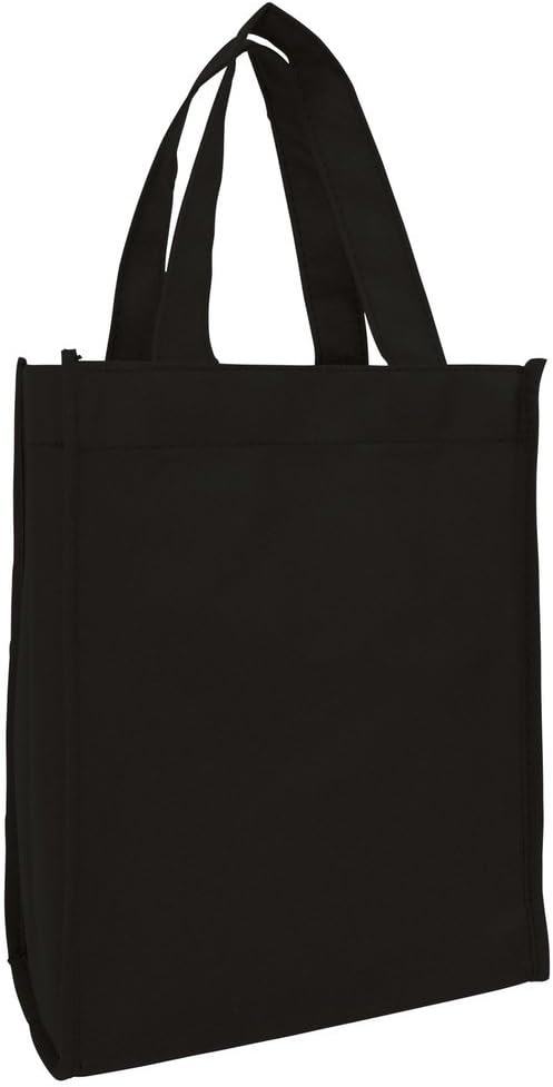 BagzDepot Pack of 50 Bright Colors 8" Mini Non-Woven Promotional Give Away Tote Bags