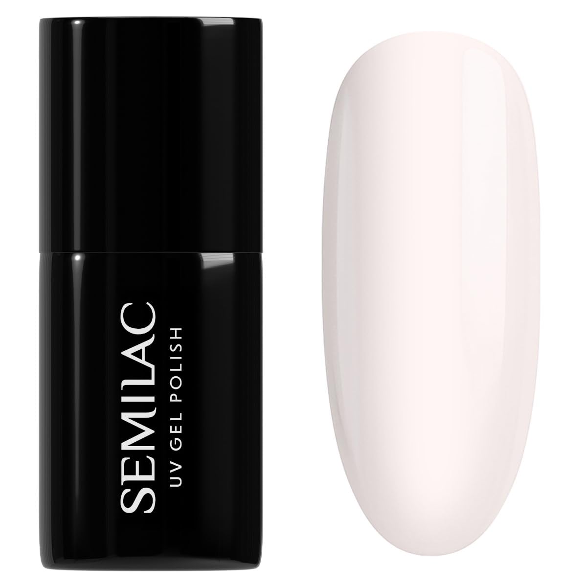 SEMILAC Gel Nail Polish 155 Ivory Cream - Full Coverage Gel Polish - Soak Off Easy To Use LED/UV Nail Lamp - Long Lasting Manicure and Pedicure up to 3 weeks