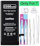 2250mAh High Capacity Replacement Battery Compatible with iPhone 7 / 7G, LeeVee 0 Cycle Li-Polymer Replacement Battery with Repair Tools Kits, Adhesive Strips & Instructions (7-Battery)