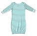Cole + Cleo Unisex Baby Organic Cotton Sleeper Newborn NB Sleep Sack Pajamas PJs Mint/White