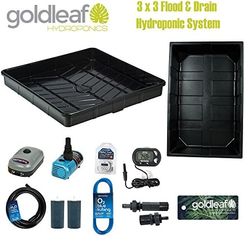 Complete 3 x 3 Hydroponic Flood and Drain Ebb Flow Grow System Kit