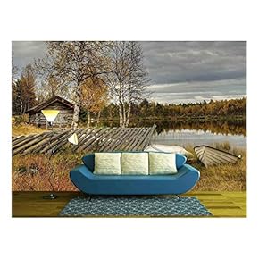 Furusjoen Lake - Removable Wall Mural | Self-Adhesive Large Wallpaper - 66x96 inches