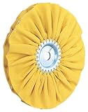 Woodstock D2517 8-Inch Bias Hard Buffing Wheel, Yellow